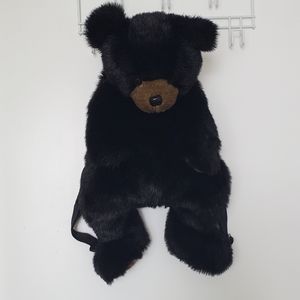 Black teddy bear backpack
